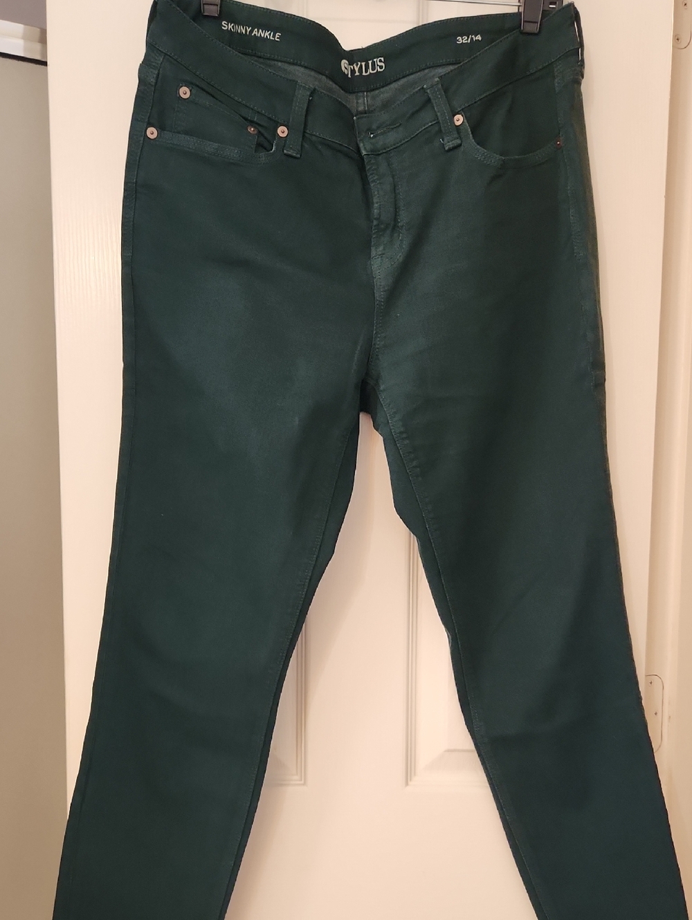Stylus Skinny Ankle Jeans in Deep Teal